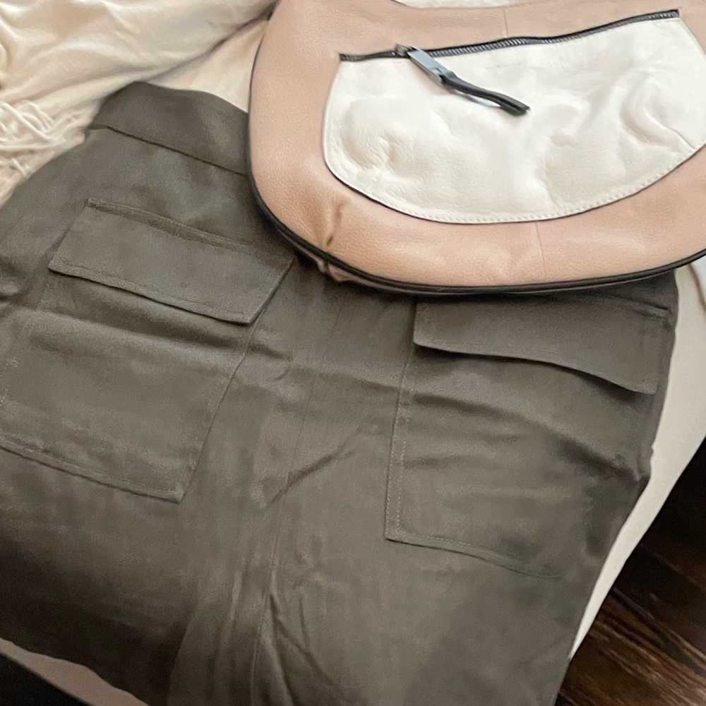 Hunter green mini skirt